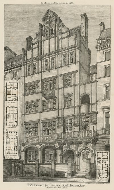 Yeni ev, Queens Gate, South Kensington, Londra by English School