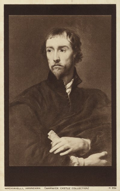 Niccolo Machiavelli, İtalyan diplomat, politikacı, filozof ve yazar (lito) by English School