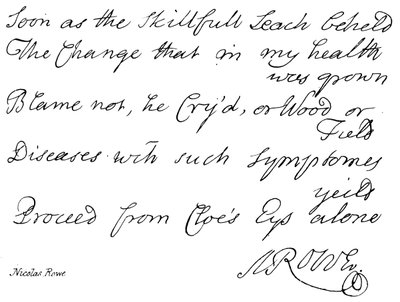Nicholas Rowe by English School