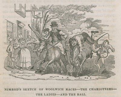 Nemrutların Woolwich yarışlarının çizimi by English School