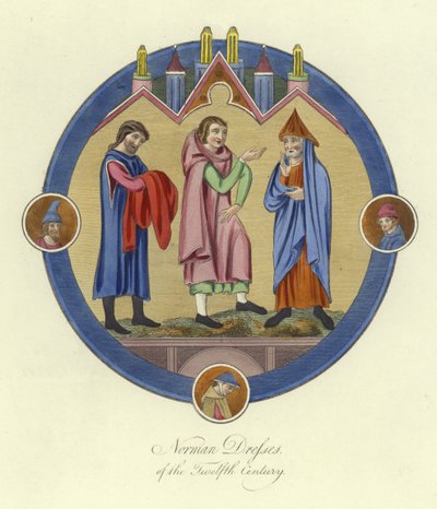 12. Yüzyılın Norman elbiseleri by English School