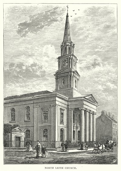 Kuzey Leith Kilisesi (gravür) by English School