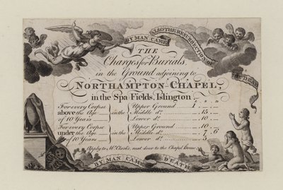 Northampton Şapeli, ticaret kartı by English School