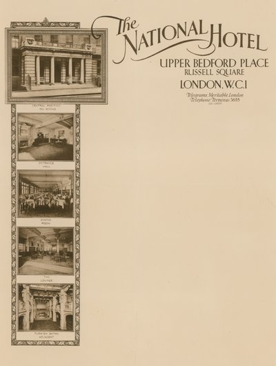 National Hotel, Upper Bedford Place, Russell Square