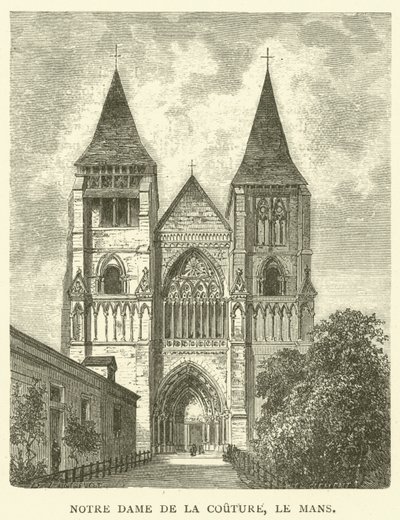 Our Lady of Couture, Le Mans (gravür) by English School