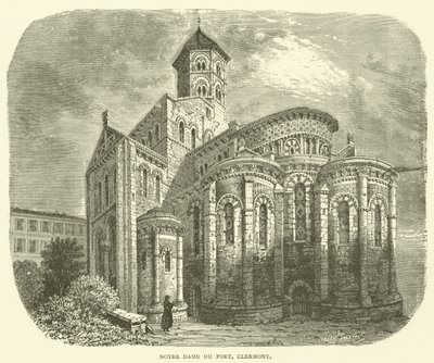 Notre Dame du Port, Clermont (gravür) by English School