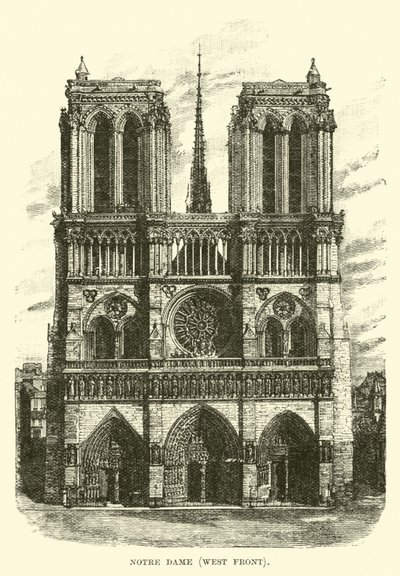 Notre Dame, batı cephesi by English School