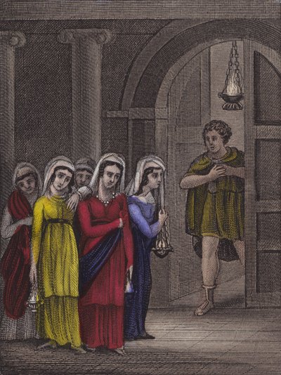 Ah her zaman hazır olabilir miyim ... (renkli gravür) by English School