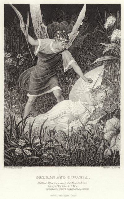 Oberon ve Titania, Yaz Gecesi Rüyası, II. Perde, III. Sahne by English School