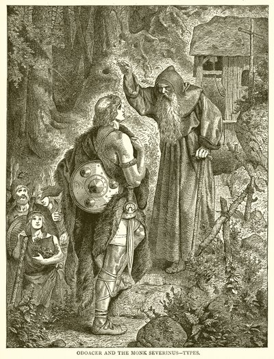 Odoacer ve Keşiş Severinus--Tipleri by English School