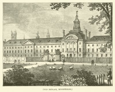 Eski Bedlam, Moorfields (gravür) by English School