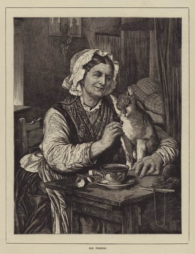 Eski Dostlar (gravür) by English School