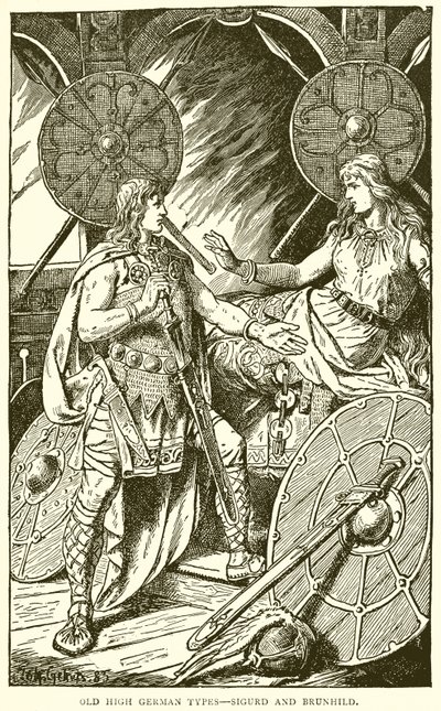 Eski Yüksek Alman Tipleri--Sigurd ve Brunhild by English School