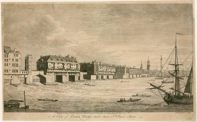 Eski Londra Köprüsü, St Olaves Merdivenleri yakınından by English School