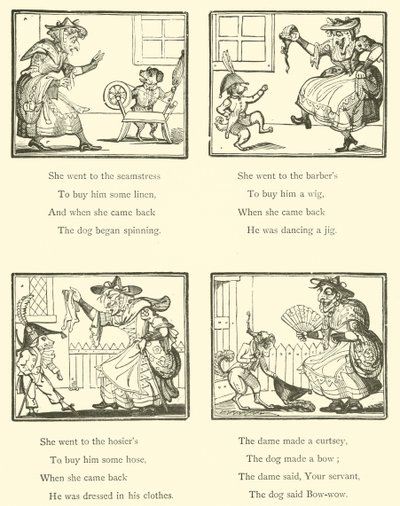 Yaşlı Anne Hubbard Ve Köpeği by English School