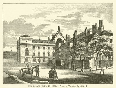 Miller tarafından bir çizimden 1796 yılında Eski Saray Yard (gravür) by English School