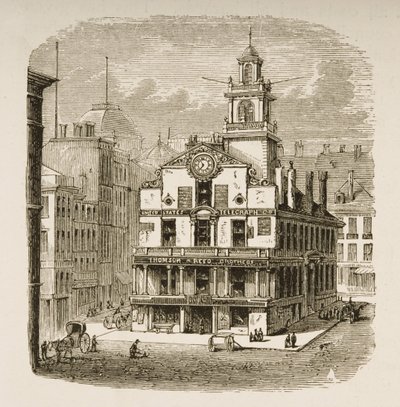 Old State House, Boston, 1870 dolaylarında, Dini Yol Cemiyeti tarafından yayınlanan 