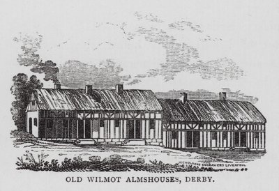 Eski Wilmot Almshouses, Derby (gravür) by English School