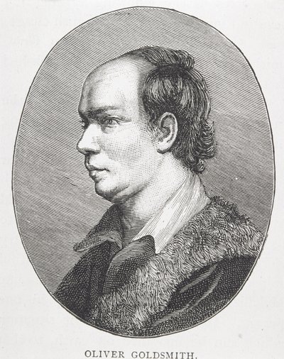 Oliver Goldsmith (1730-74) (gravür) (ayrıca bkz. 105778) by English School