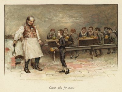 Oliver daha fazlasını istiyor (chromolitho) by English School