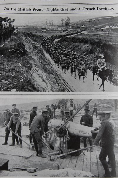 İngiliz Cephesinde - Highlanders ve Hendek Obüsü, 1914-18 by English School