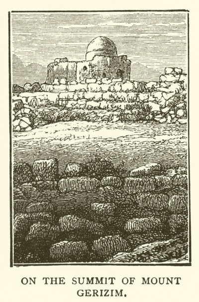 Gerizim Dağı zirvesinde (gravür) by English School