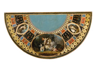 Bir çift George III çay masasından biri, muhtemelen İrlanda, c.1780 (siyah ve altın Japon ve polikrom süslemeli ahşap) (ayrıca bkz. 3056799-803) by English School