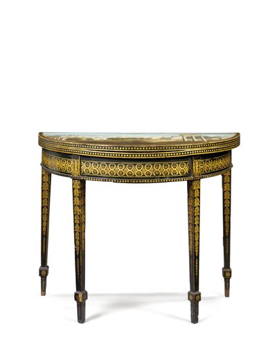 George III çay masasından biri, muhtemelen İrlandalı, c.1780 by English School