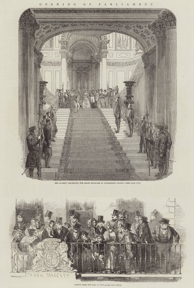 Parlamentonun Açılışı (gravür) by English School