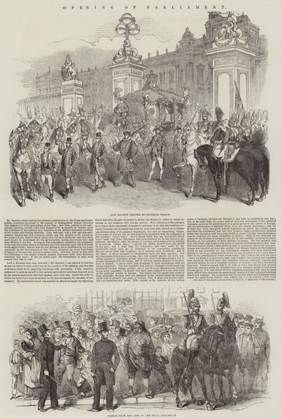 Parlamentonun Açılışı (gravür) by English School