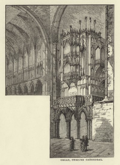 Organ, Chester Katedrali by English School