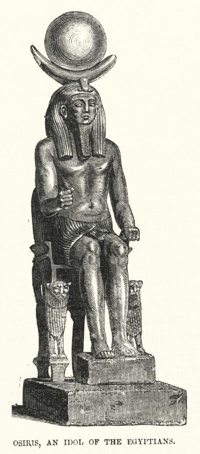 Osiris, Mısırlıların bir idolü (gravür) by English School