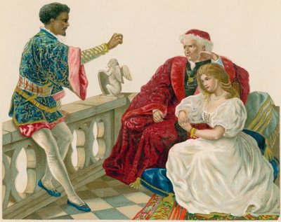 Othello, Desdemona ve babasıyla konuşuyor by English School