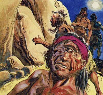 Diğer Cyclops komşularının çığlıklarını duydu ve araştırmaya geldi by English School