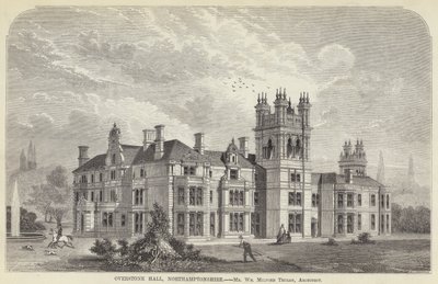 Overstone Hall, Northamptonshire (gravür) by English School