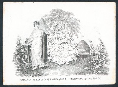 Owen, oymacı, ticaret kartı by English School