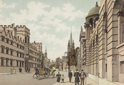 Oxford: High Street (renkli lito) by English School