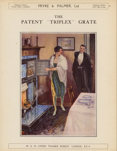 Pryke  Palmer Ltd Kataloğundan bir sayfa, 1930 civarı (renkli taş baskı) by English School