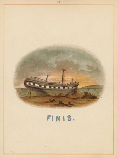 The Boats of the World kitabından bir sayfa, 19. yüzyıl sonu (renkli taş baskı) by English School