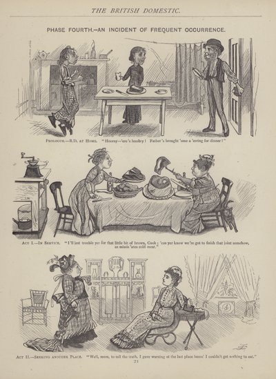 İngiliz Çalışan veya Ona İnanmayan Birinden Sayfa (gravür) by English School