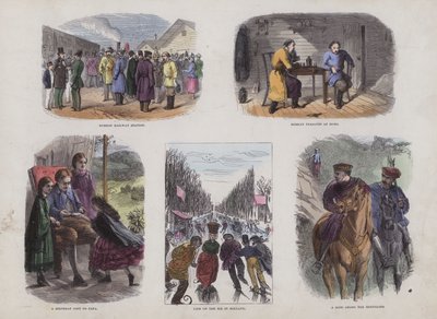 Çekici Resimli Kitaptan Sayfa (renkli gravür) by English School