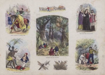 Çekici Resimli Kitaptan Sayfa (renkli gravür) by English School