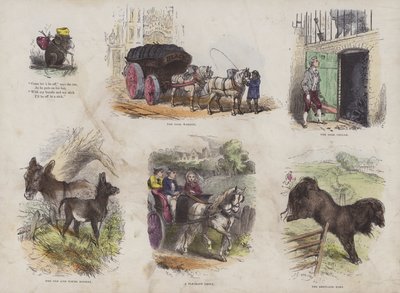 Çekici Resimli Kitaptan Sayfa (renkli gravür) by English School