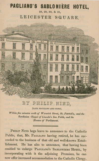 Paglianos Sablonniere Otel, Leicester Meydanı, Londra by English School