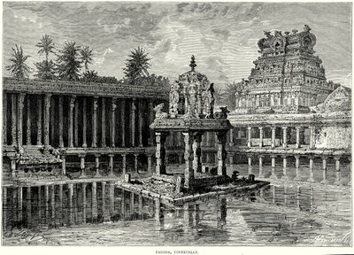 Pagoda, Tinnevelly (gravür) by English School