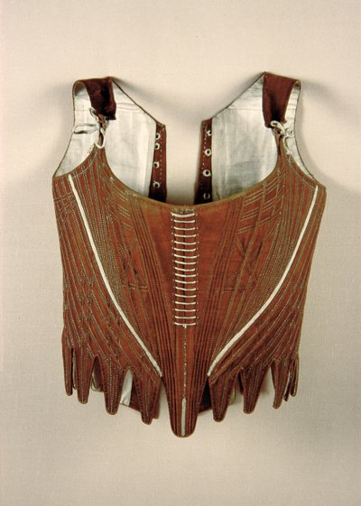 Bir çift kalıp, c.1775 (keten ve balina kemiği) by English School