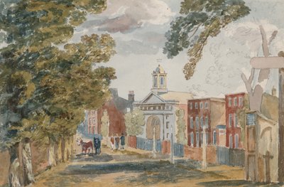 Palace Court, New Kensington Gardens, Londra (kağıt üzerinde wc) by English School