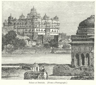 Duttiah Sarayı (gravür) by English School