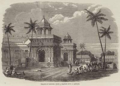 Tanjore Sarayı (gravür) by English School