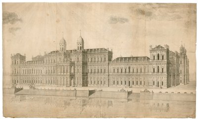 Whitehall Sarayı. 1748 yayınlandı by English School